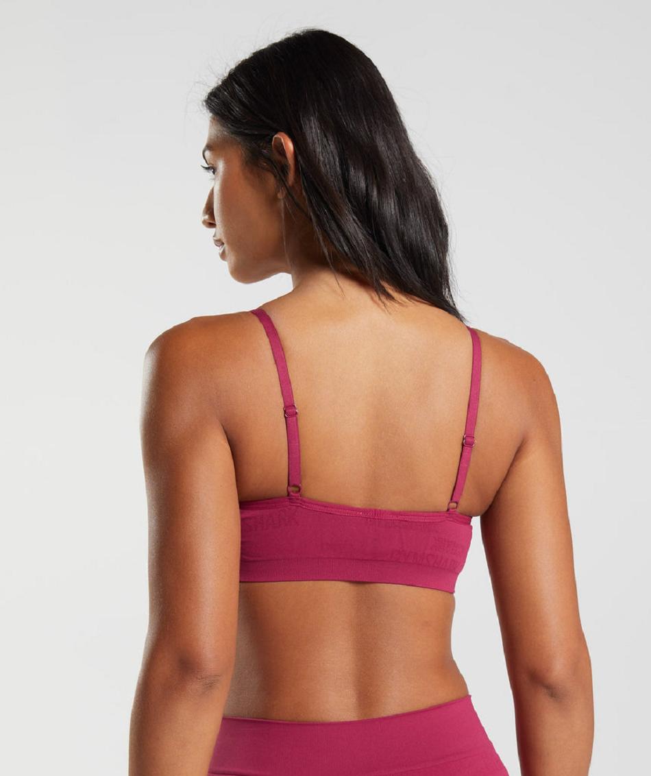 Bralette Gymshark Seamless Jacquard Mujer Rosas | CO 2958KOR